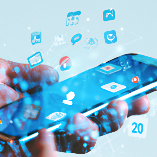 Image of a person using a smartphone to engage with social media platforms